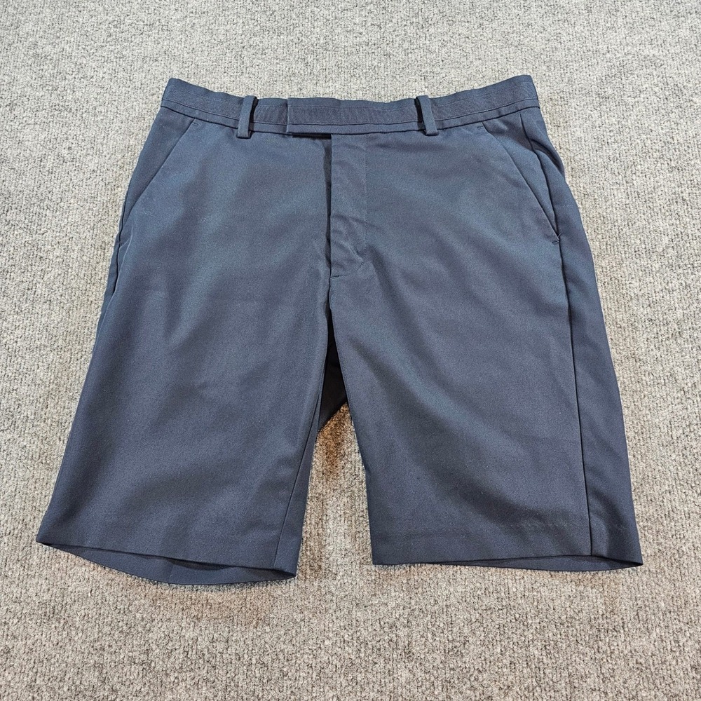 G/FORE Mens Navy Blue Technical Golf Shorts Performance Flat Front Size 34